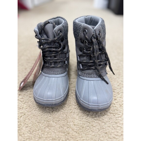 Canada WeatherGear Little Girls Boots Carmen Style In Gray US Size 12M - Picture 2 of 10